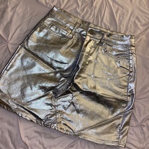 Silver Metallic Skirt